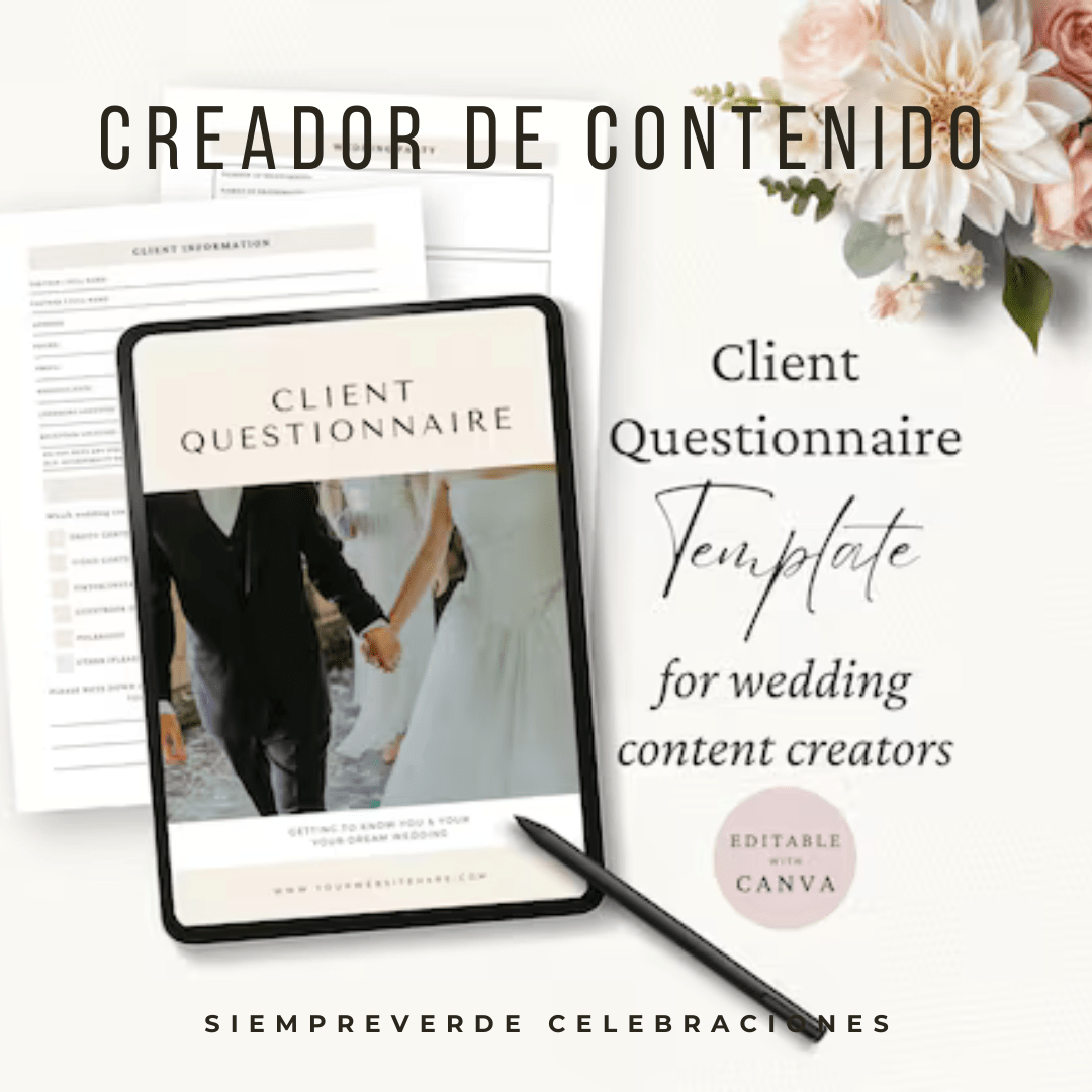 Creador de contenido en bodas