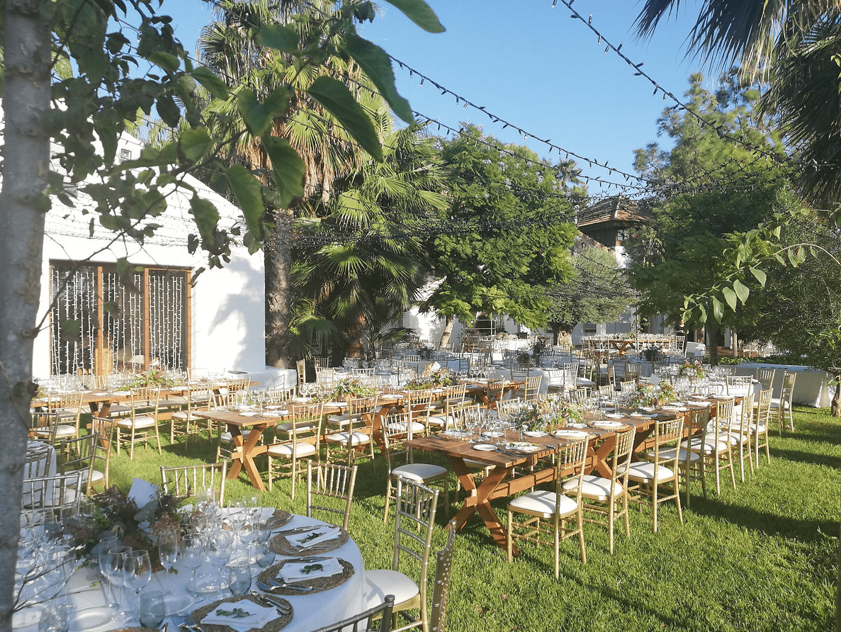 Banquete de boda al aire libre en Murcia